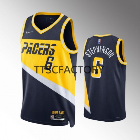 Maillot Basket Indiana Pacers Lance Stephenson 6 Nike 2022-23 City Edition Navy Swingman - Homme